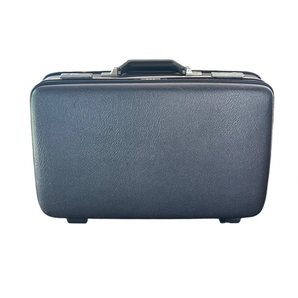 Vintage American Tourister Suitcase Luggage MCM Blue Hardshell Travel 70s 80s